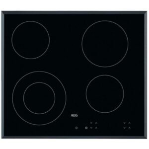 60cm Radiant 4 Zone Electric Ceramic Hob, Frameless - AEG HK624010FB