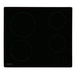 58cm Black 4 Zone Electric Ceramic Hob - Hotpoint HR612CH