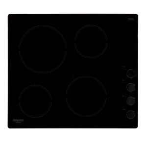 58cm 4 Zone Electric Ceramic Hob, Black - Hotpoint HR619CH (Discontinued)