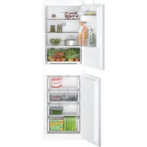 249L No Frost Bosch Integrated Fridge Freezer, 50/50, White - KIN85NSE0G Series 2