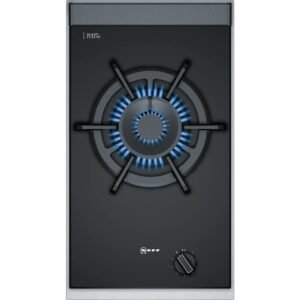 90cm Domino Neff Gas Hob Single Burner, Black on Glass - N23TS19N0 N90 (Discontinued)
