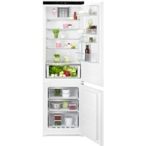 256L No Frost Integrated Fridge Freezer, 60/40, White - AEG NSC7G181DS