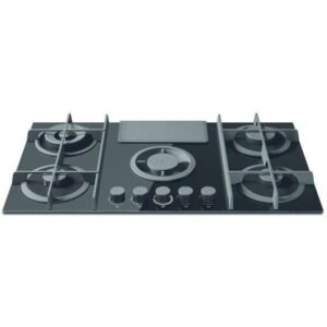 NikolaTesla Vented Hob, Black Glass - Elica NT-FLAME-BLK-RC