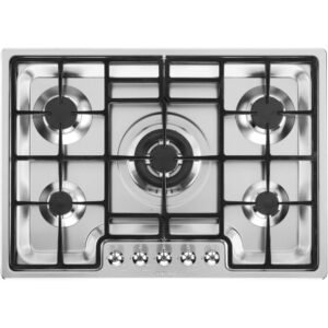 75cm Smeg Gas Hob 5 Burner Classic Stainless Steel - PGF75-4