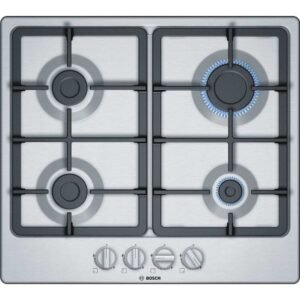 60cm Stainless Steel Bosch Gas Hob 4 Burner - PGP6B5B90 Series 4