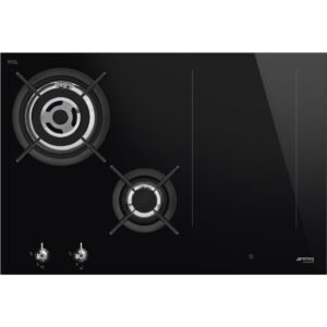 75cm Classic Mixed Fuel Hob, Black Frameless - Smeg PM3743D