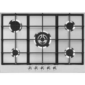 Classic Smeg Gas Hob 5 Burner Stainless Steel - PX375
