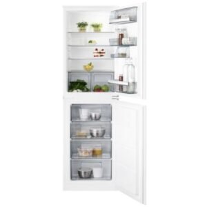 206L Low Frost Integrated Fridge Freezer, Sliding Hinge, White - AEG SCB718F3LS (Discontinued)