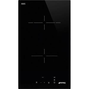 30cm Domino Electric Ceramic Hob, 2 Zone Black - Smeg SE232TD1