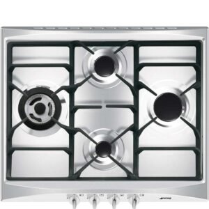Cucina 4 Burner Smeg Gas Hob Stainless Steel - SR264XGH2