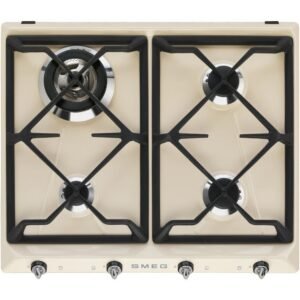 Victoria 4 Burner Smeg Gas Hob Cream - SR964PGH