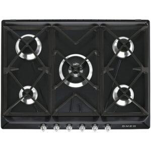 Black Smeg Gas Hob 5 Burner Victoria - SR975NGH