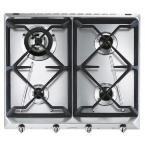 60cm 4 Burner Smeg Gas Hob Stainless Steel - SRV564GH3