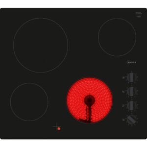 60cm 4 Zone Electric Ceramic Hob, Black - Neff T16NKE0L N30