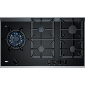 90cm Neff 5 Burner Gas Hob Black on Glass - T29TS79N0