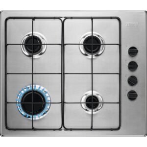 59cm Zanussi Gas Hob 4 Burner Stainless Steel - ZGNN640X