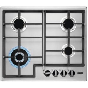60cm 4 Burner Zanussi Gas Hob Stainless Steel - ZGNN645X (Discontinued)