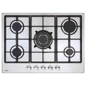 70cm 5 Burner Gas Hob, Stainless Steel - Amica AGH7100SS (Discontinued)
