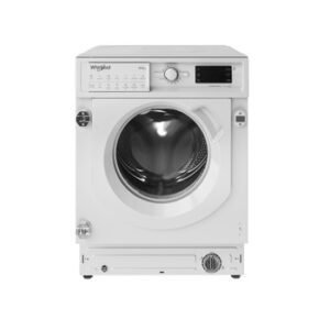 8kg Integrated Washer Dryer, 1400rpm, White - Whirlpool BIWDWG861485