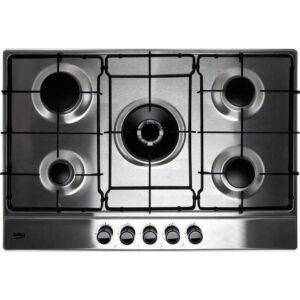 75cm 5 Burner Gas Hob Stainless Steel - Beko HIAW75224SX (Discontinued)