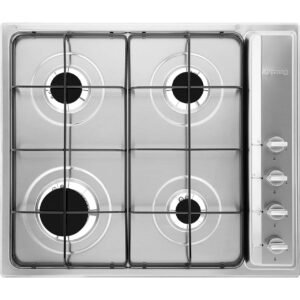Cucina Smeg Gas Hob 4 Burner Stainless Steel - S64S