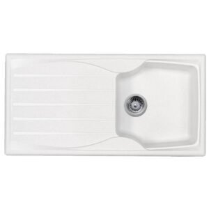 White 1.0 Bowl Kitchen Sink - SIA 10WH