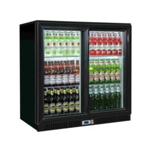 Glass Door Bottle Cooler, Black / 174 Bottles - Coolpoint HX251
