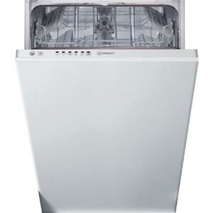 45cm Slimline Dishwasher, White - Indesit DSIE2B10UKN F