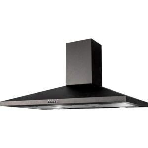 100cm Black Pyramid Chimney Cooker Hood - SIA CHL100BL