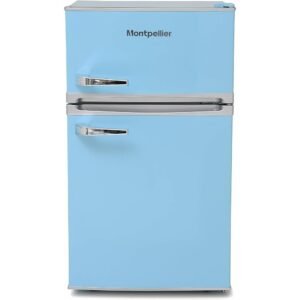 88L Pastel Blue Retro Fridge Freezer - Montpellier MAB2035PB