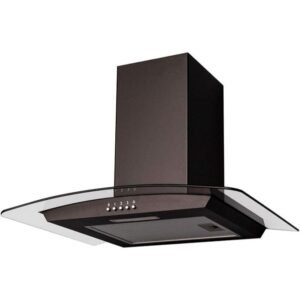 60cm Black Glass Chimney Cooker Hood - SIA CGH60BL