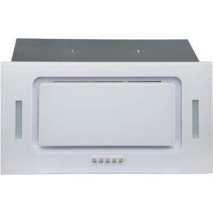52cm White Glass Canopy Cooker Hood - SIA UCG52WH