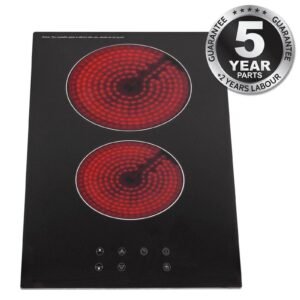 30cm Black 2 Burner Ceramic Electric Hob - SIA CERH31BL