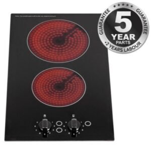 30cm 2 Burner Ceramic Electric Hob - SIA CERH30BL