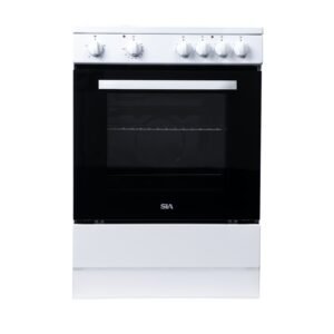 60cm Electric Cooker Oven and Hob/Freestanding, White - SIA ESCA61W