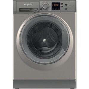 Hotpoint Washing Machine 9kg in Grey, Freestanding - NSWF 945C GG UK N