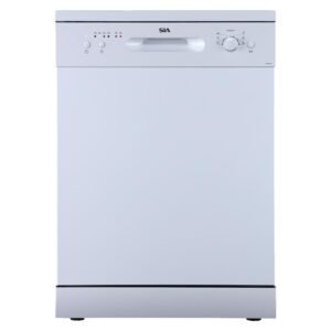 60cm White Freestanding Dishwasher, 12 Places - SIA SFSD60W