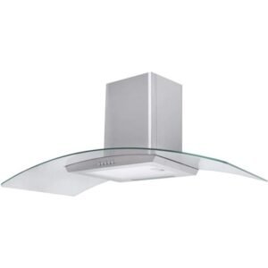 100cm Curved Glass Chimney Cooker Hood - SIA CGH100SS
