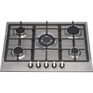 70cm Stainless Steel 5 Burner Gas Hob - SIA R6