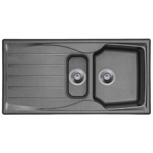 Grey 1.5 Bowl Kitchen Sink-SIA15GR 
