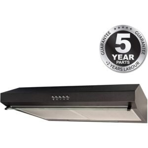 60cm Black Visor Cooker Hood - SIA VSR60BL